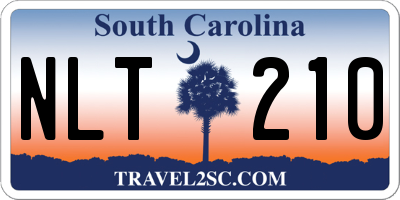 SC license plate NLT210
