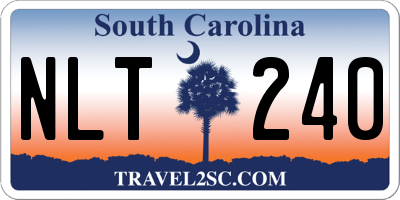 SC license plate NLT240