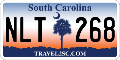 SC license plate NLT268