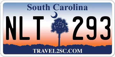 SC license plate NLT293