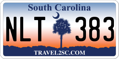 SC license plate NLT383