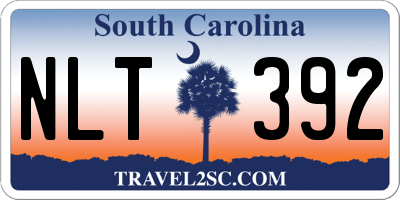 SC license plate NLT392