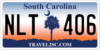 SC license plate NLT406