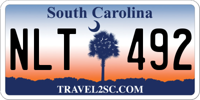 SC license plate NLT492
