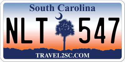 SC license plate NLT547