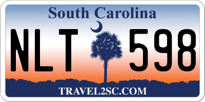 SC license plate NLT598