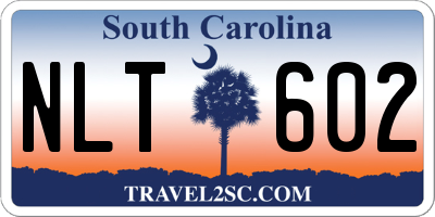 SC license plate NLT602