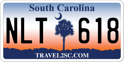 SC license plate NLT618