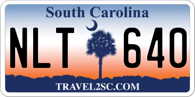 SC license plate NLT640