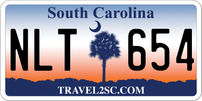 SC license plate NLT654