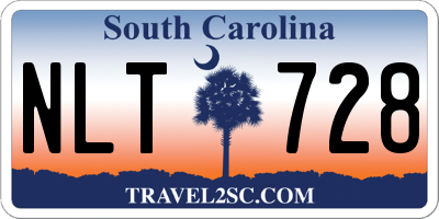 SC license plate NLT728