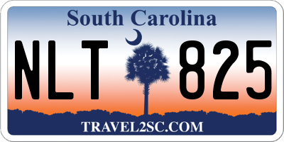 SC license plate NLT825