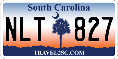 SC license plate NLT827