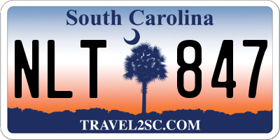 SC license plate NLT847
