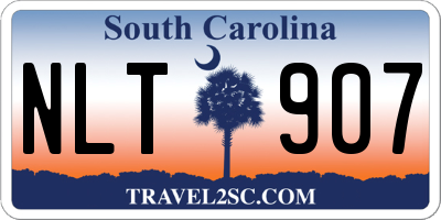 SC license plate NLT907