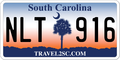 SC license plate NLT916