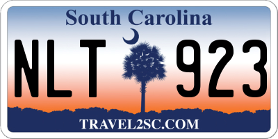 SC license plate NLT923