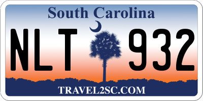 SC license plate NLT932
