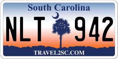 SC license plate NLT942