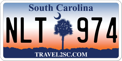 SC license plate NLT974