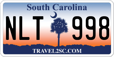 SC license plate NLT998