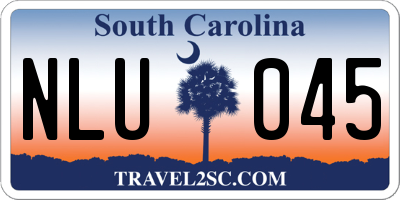 SC license plate NLU045