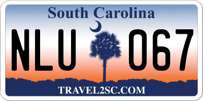 SC license plate NLU067