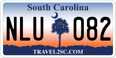 SC license plate NLU082