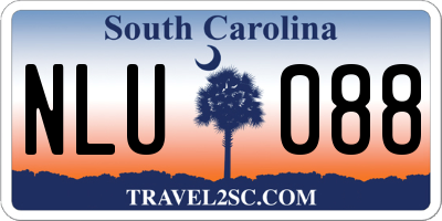 SC license plate NLU088