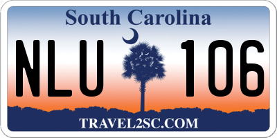 SC license plate NLU106