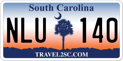SC license plate NLU140