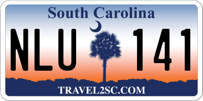 SC license plate NLU141