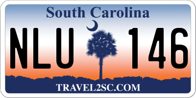 SC license plate NLU146