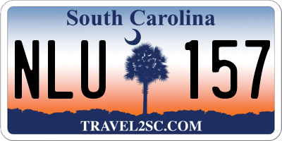 SC license plate NLU157