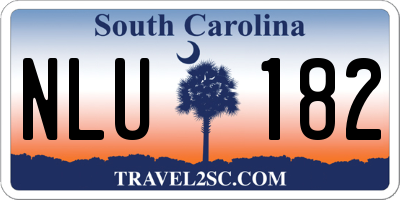 SC license plate NLU182