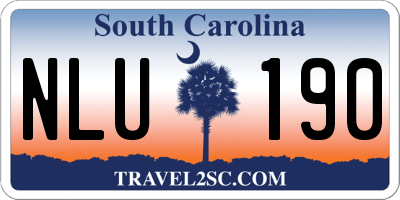 SC license plate NLU190