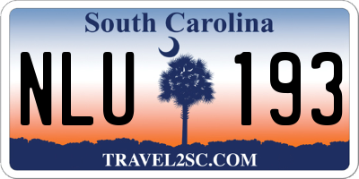 SC license plate NLU193