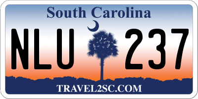 SC license plate NLU237