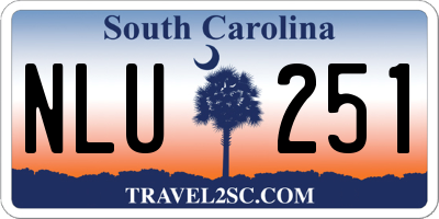 SC license plate NLU251