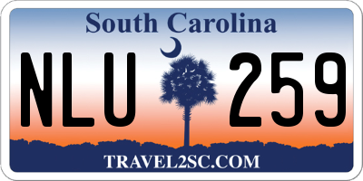 SC license plate NLU259