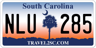SC license plate NLU285