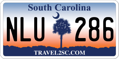 SC license plate NLU286