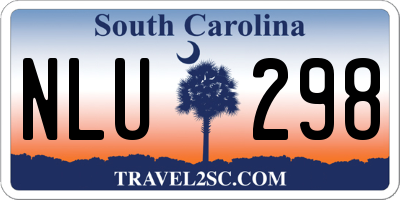 SC license plate NLU298