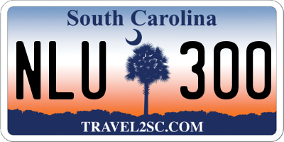 SC license plate NLU300
