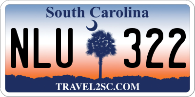 SC license plate NLU322