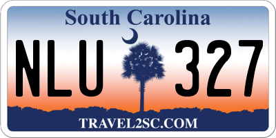 SC license plate NLU327