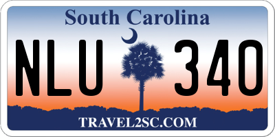 SC license plate NLU340