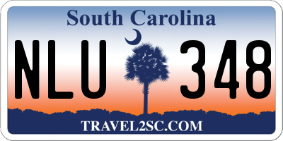 SC license plate NLU348