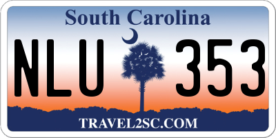 SC license plate NLU353