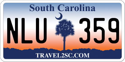 SC license plate NLU359